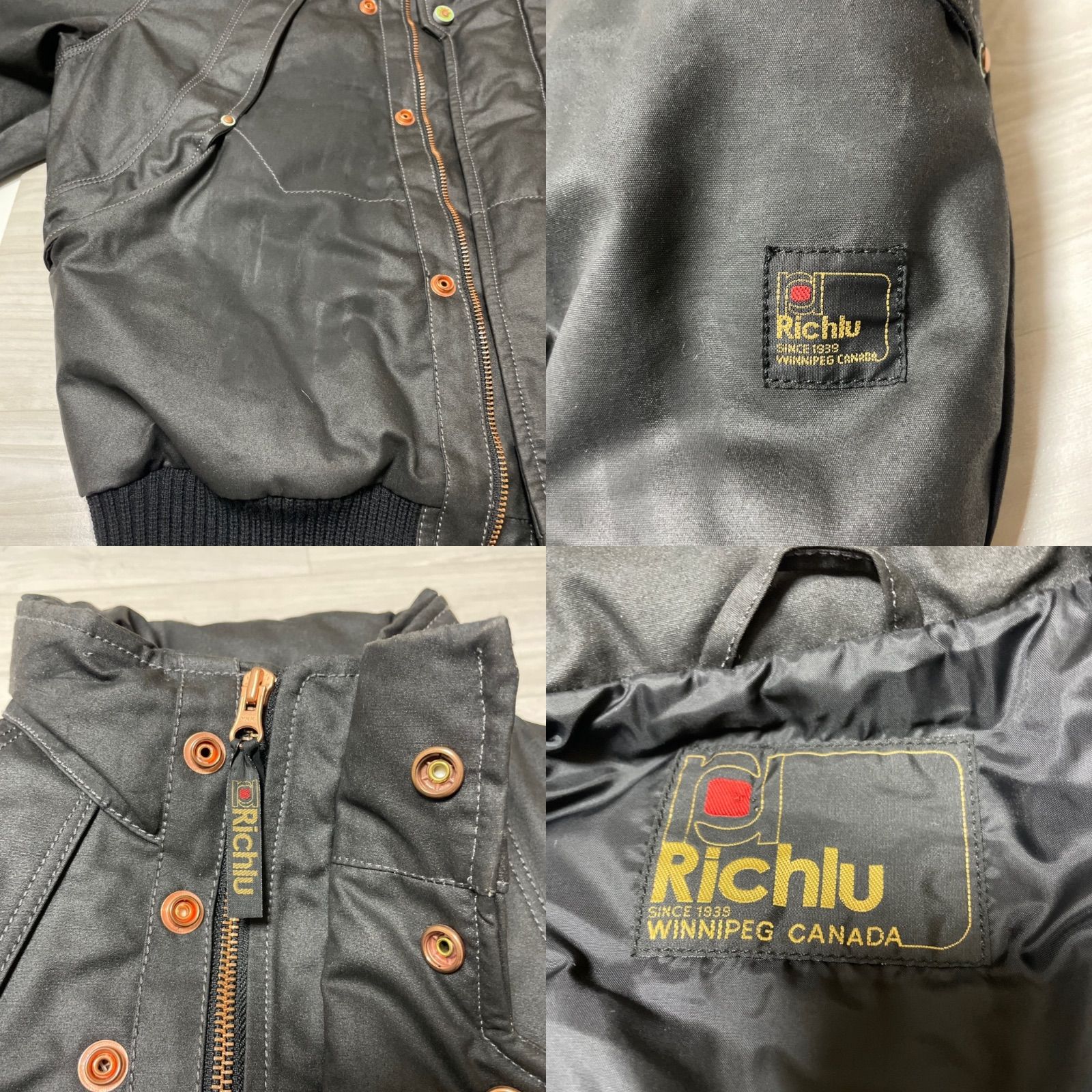 Richlu ブラック ダウン ジャケット Lサイズ イタリア製 - メルカリ