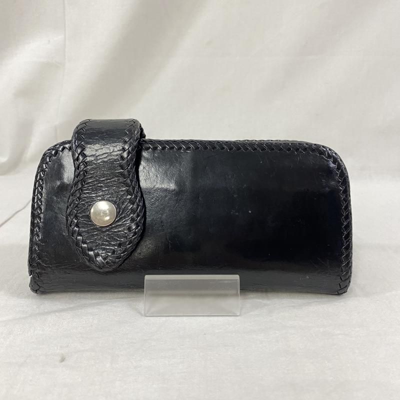 SAAD サード 財布 長財布 SAAD レザー 長財布 編み上げ ブラック