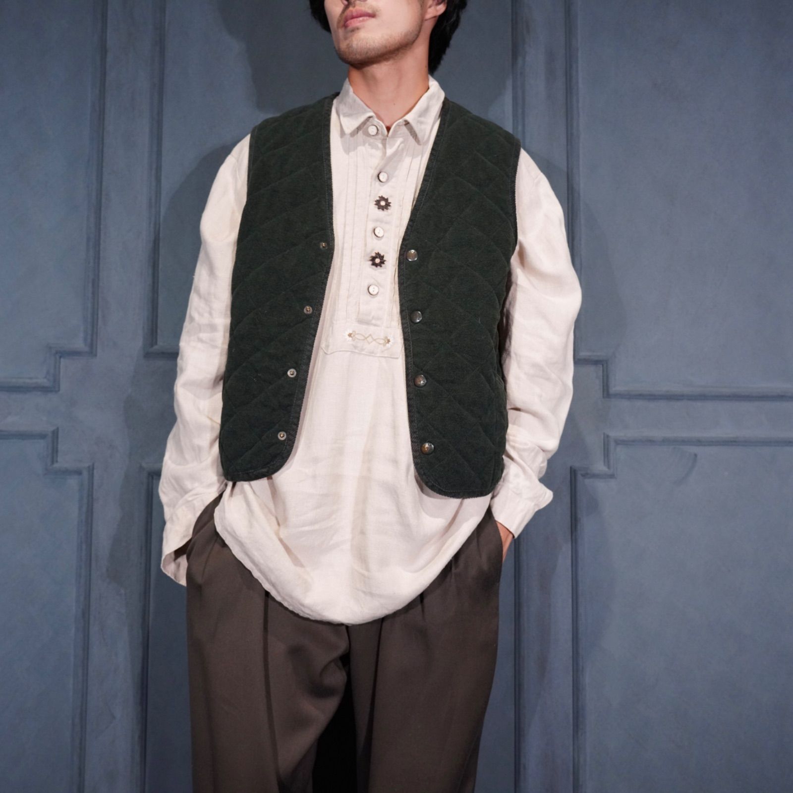 USA VINTAGE POLAR CRUISE FLEECE QUILTING VEST アメリカ古着フリースキルティングベスト