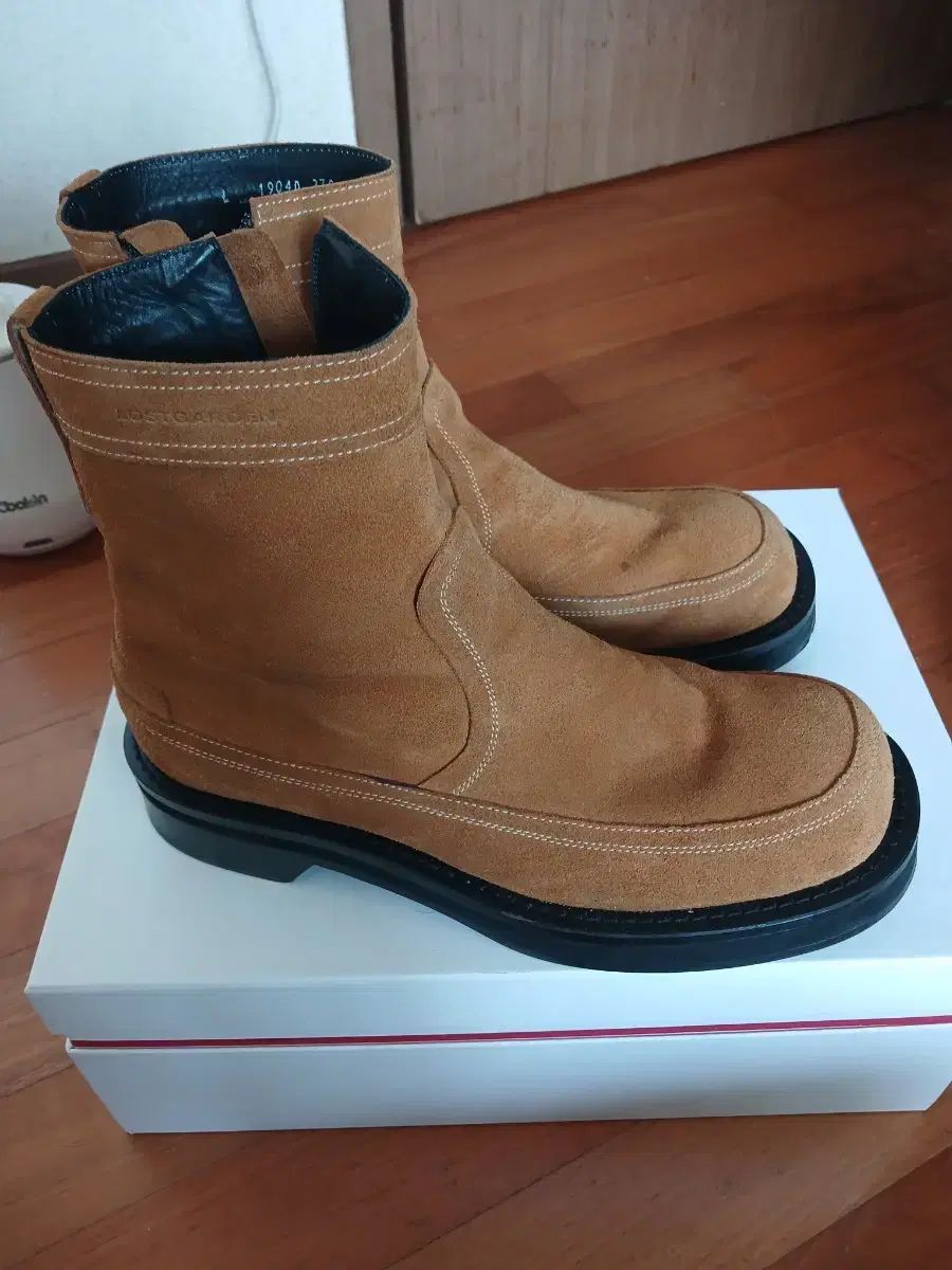 LOSTGARDEN ロストガーデン 靴 ハンドメイド スウェード ブーツ ブラウン 270