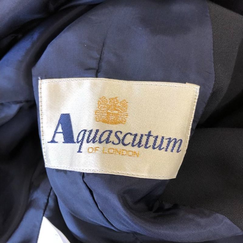 アクアスキュータム Aquascutum セットアップ ジャケットスカート 毛100％ 日本製 ブラック 11-13サイズ 977655 WWW_SUPERTOOLSSHOP_NL