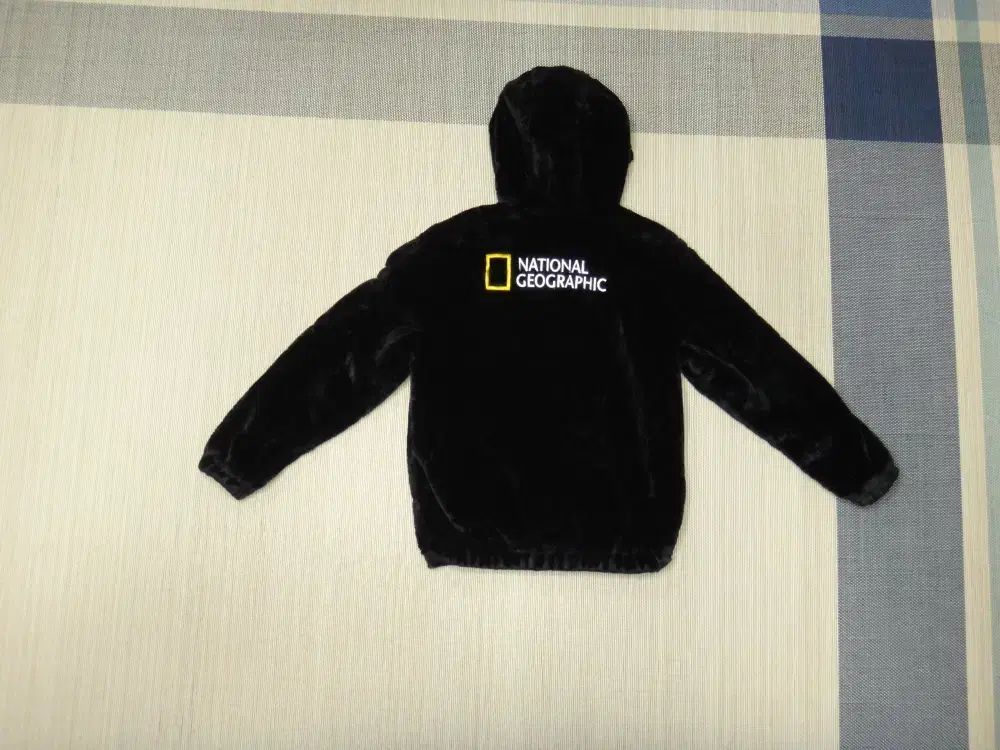 160 ナショナルジオグラフィック キッズ フェイクファー フード フルジップアップ