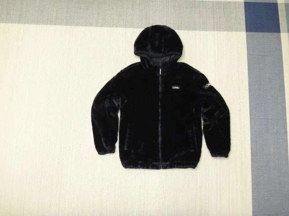 160 ナショナルジオグラフィック キッズ フェイクファー フード フルジップアップ