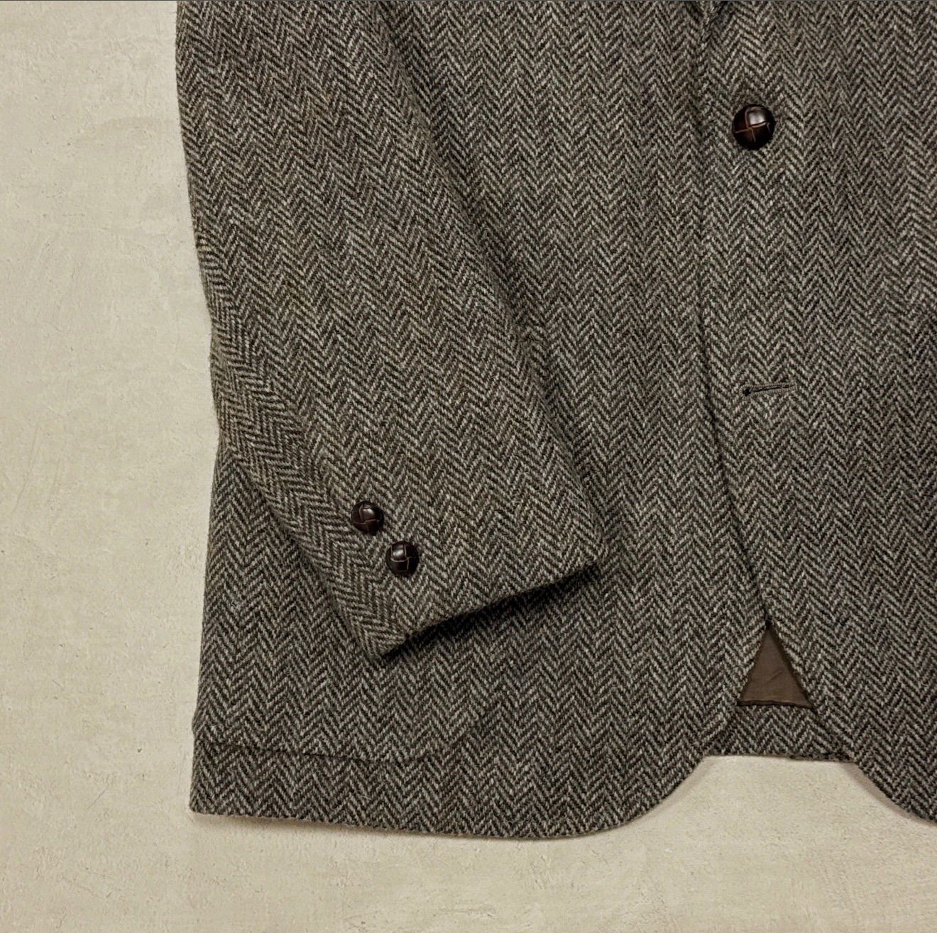 美品 Brooks Brothers ハリスツイード 段返り3つボタン サックJKT