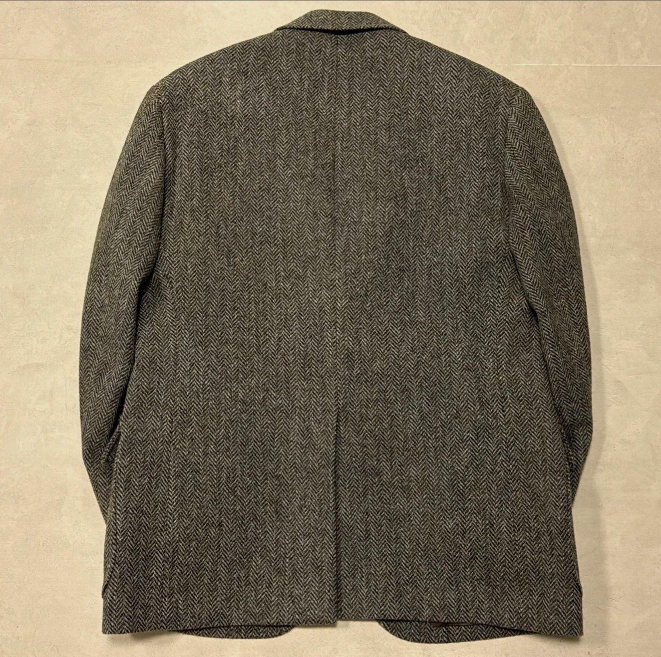 美品定番 BrooksBrothers ハリスツイード 3つ釦段返りサックJKT 美品 Brooks Brothers ハリスツイード 段返り3つボタン サックJKT