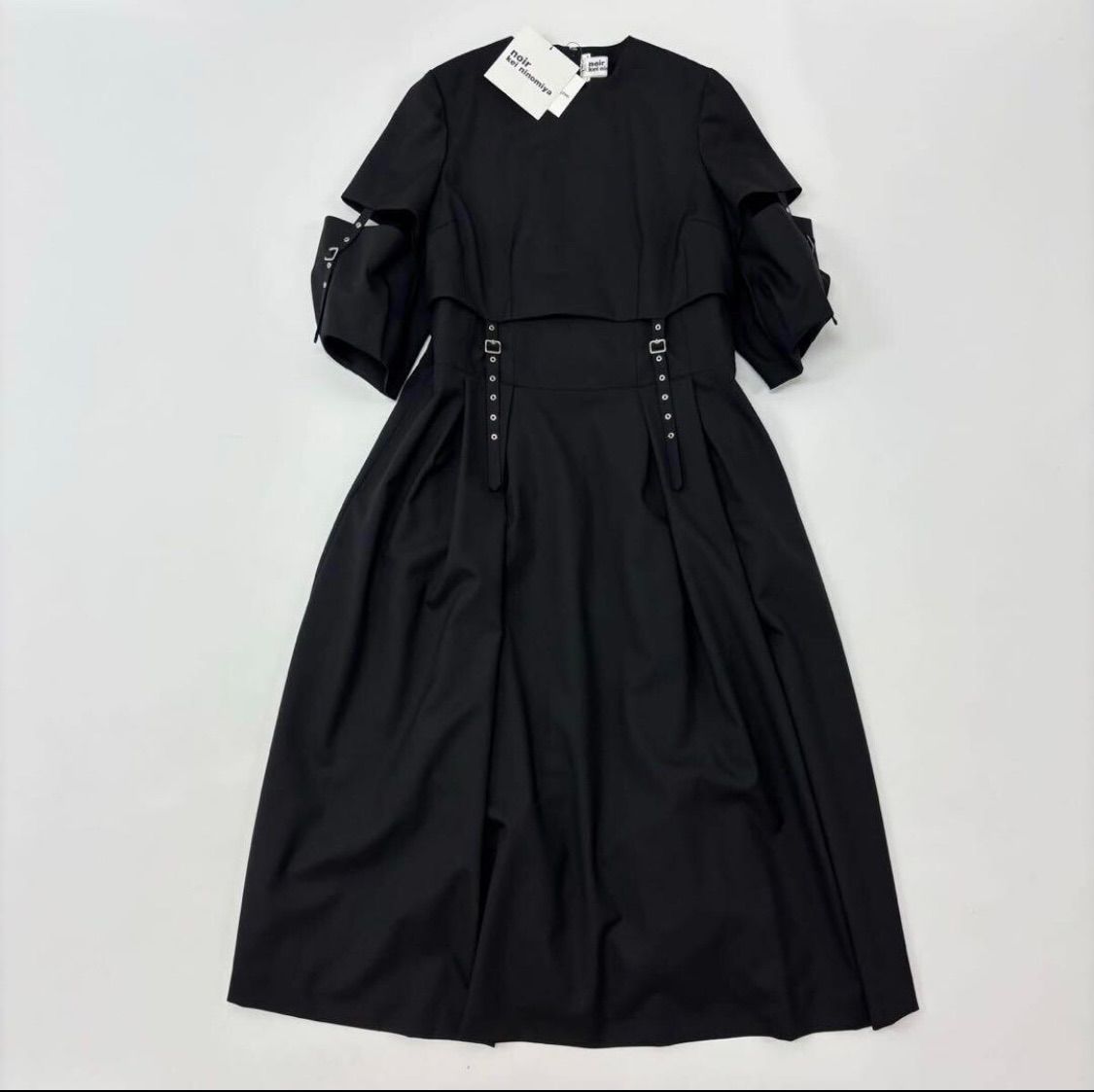 25ss 2025 noir kei ninomiya COMME des GARCONS ケイニノミヤ ギャルソン ウール オックス ワンピース size M 定価92 400円 709-0310