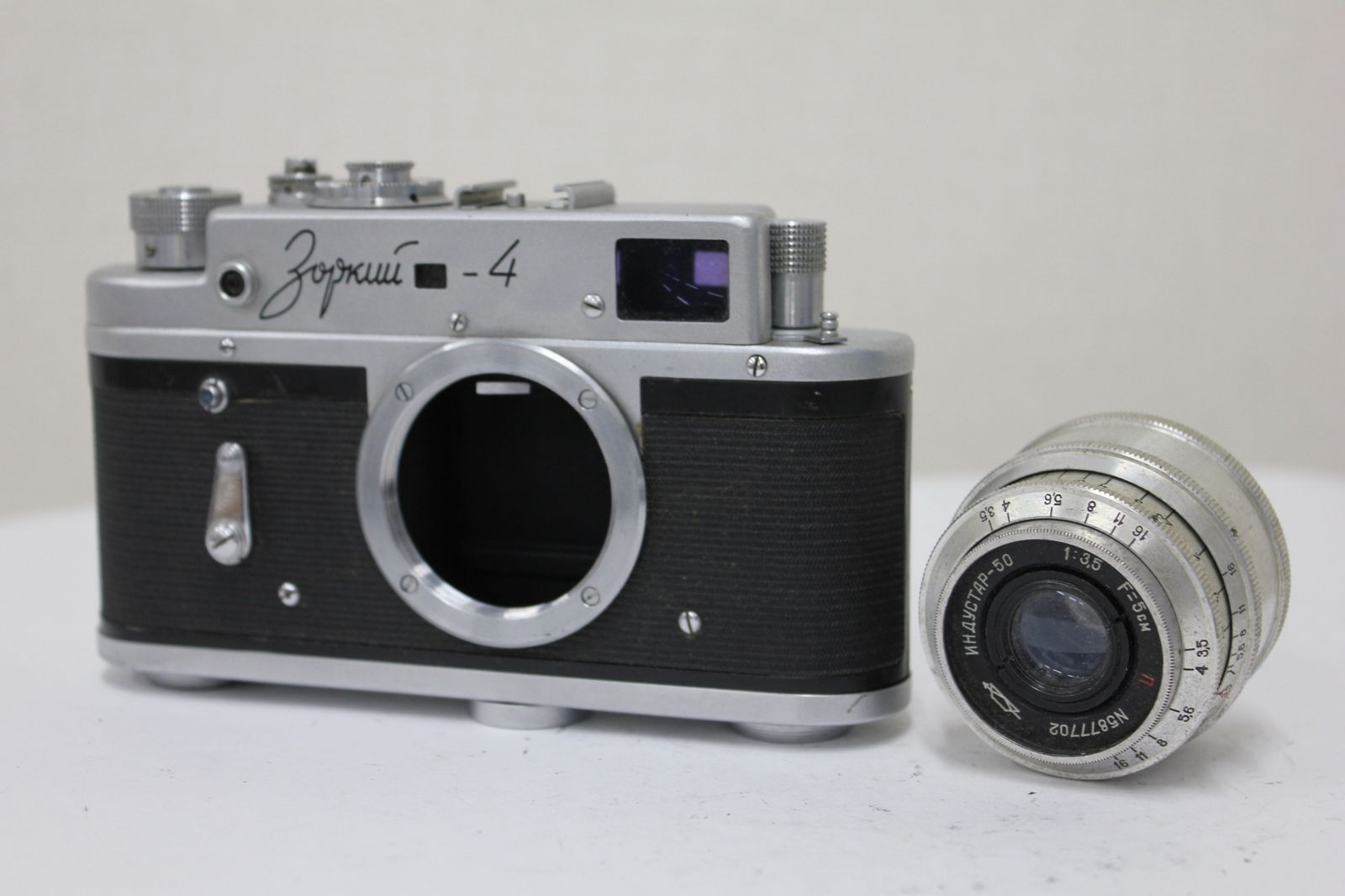 訳あり品 ゾルキー Zorki-4 INDUSTER-50 5cm F3.5 レンジファインダー カメラ e3339