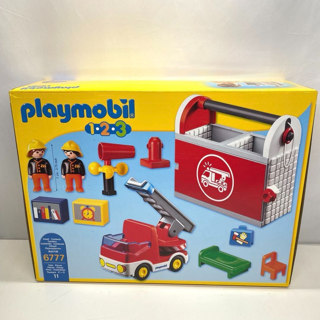 未開封】Playmobil 1.2.3 6777 Take Along Fire Station（消防署