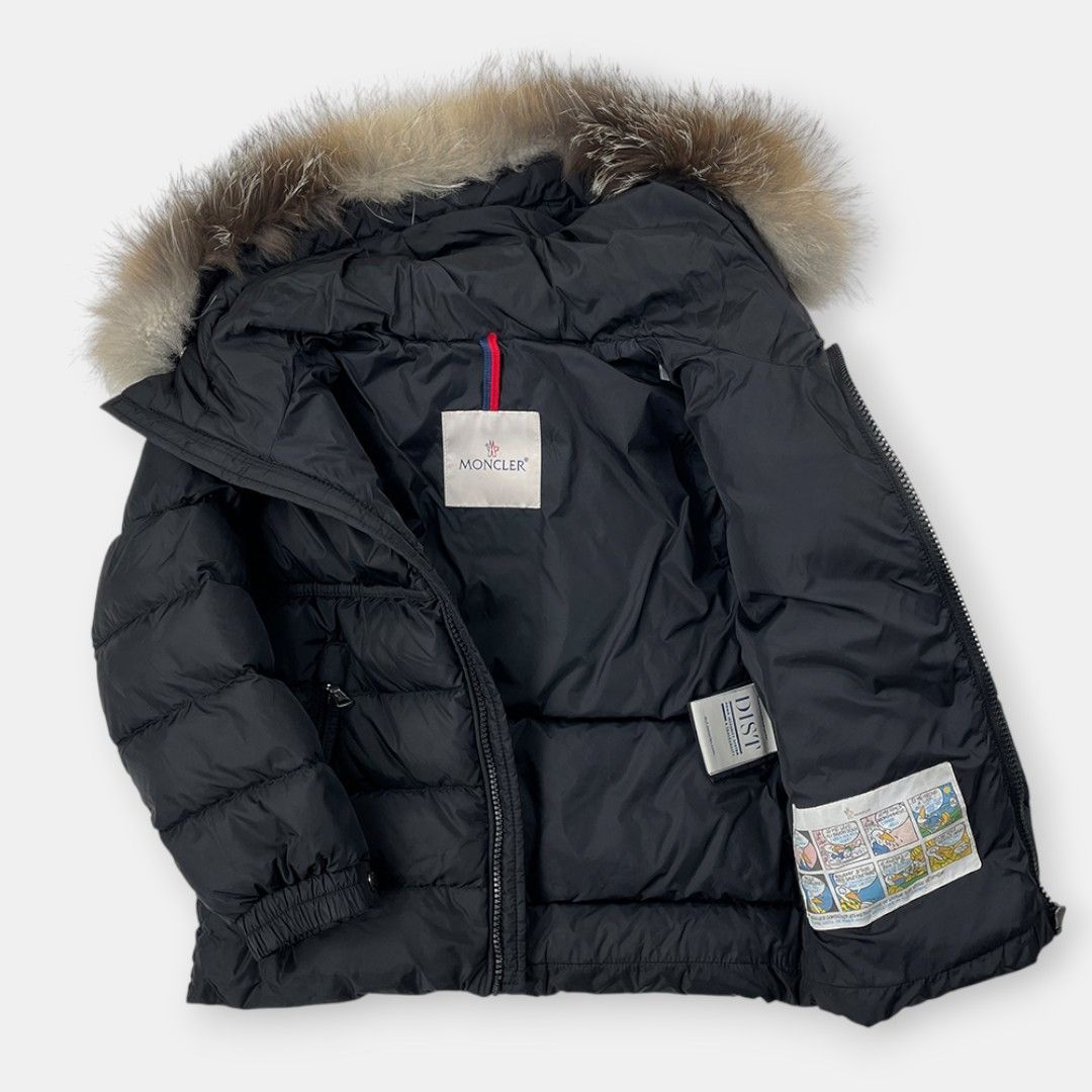  MONCLER 19 AW BYRON フォックスファー キッズダウン 黒 その他 ジャケット ブルゾン