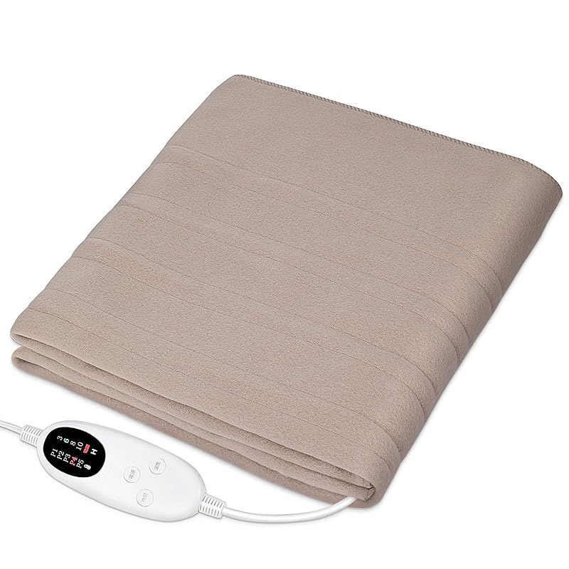 電気毛布 掛け敷き 兼用 160×120cm ダブルサイズ 切り忘れ防止タイマー付き 72W 節電 4段階タイマー 5段階温度調整 電気毛布 掛け 速暖 省エネ 洗濯 電気ブランケット 頭寒足熱 ダニ退治 防寒対策 肩掛け 膝掛け シングル 毛玉なし