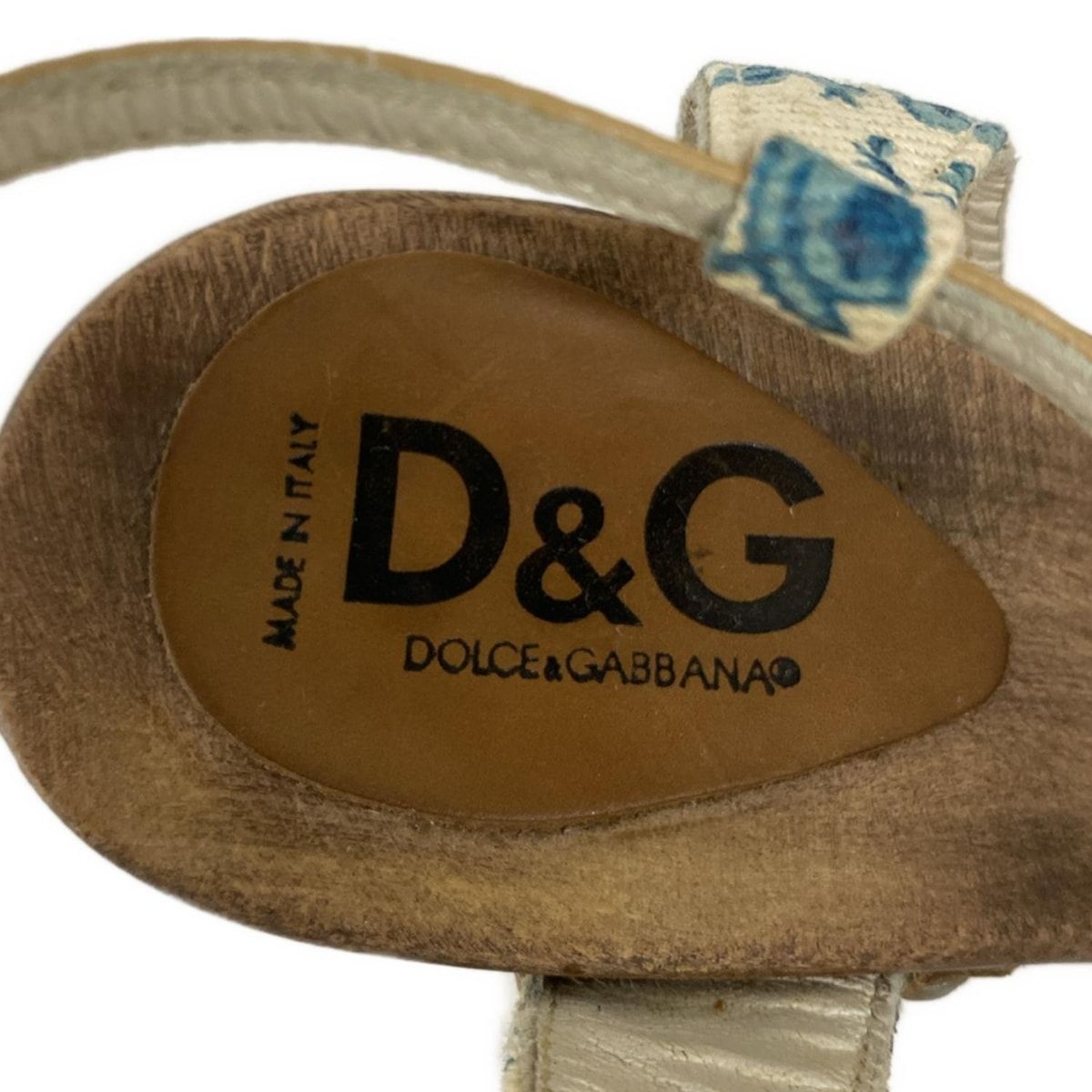 花柄|オープントゥ|アウトソール張替済