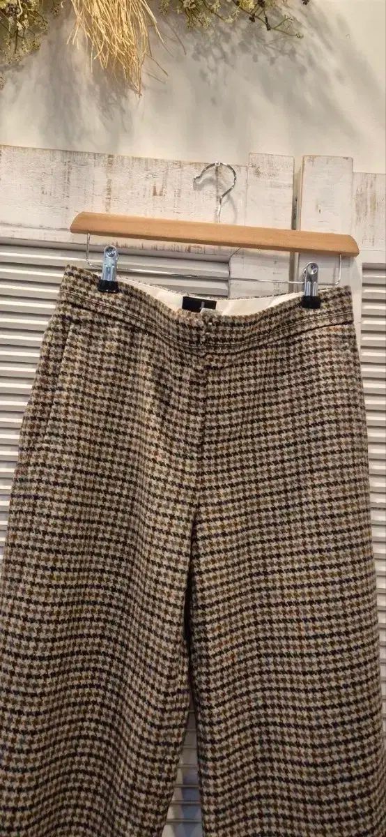 チェック ウールパンツ