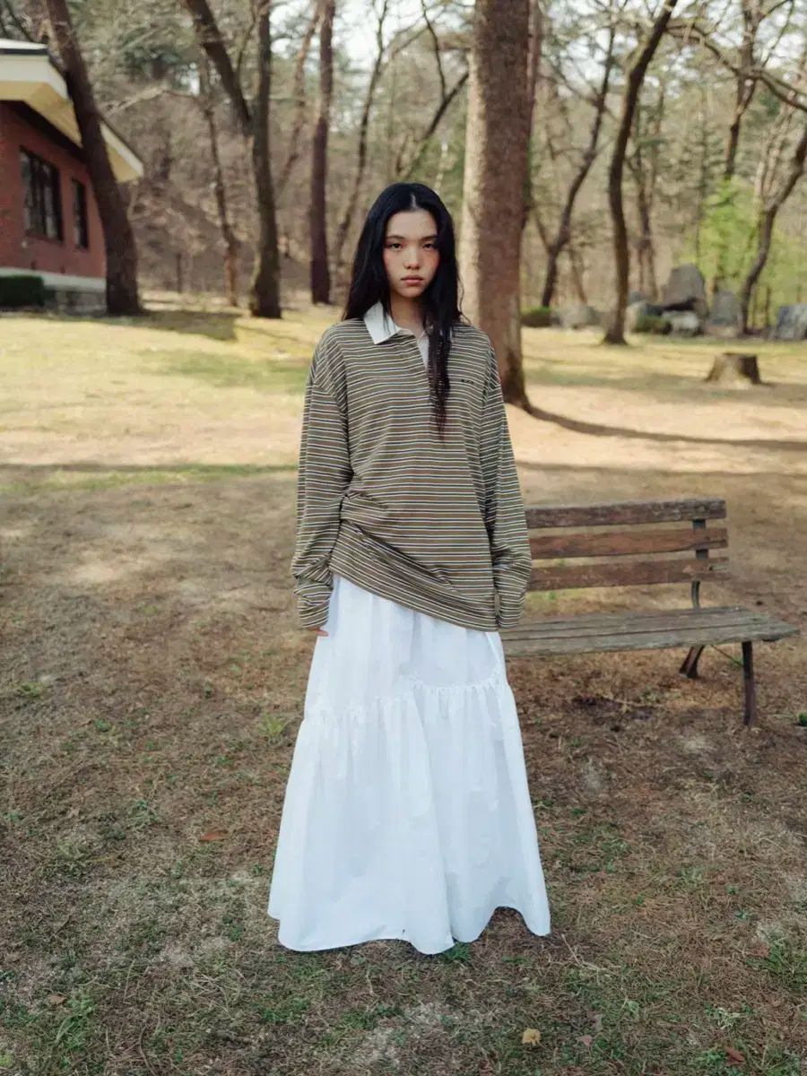 モノハ ストライプ カラーTシャツ