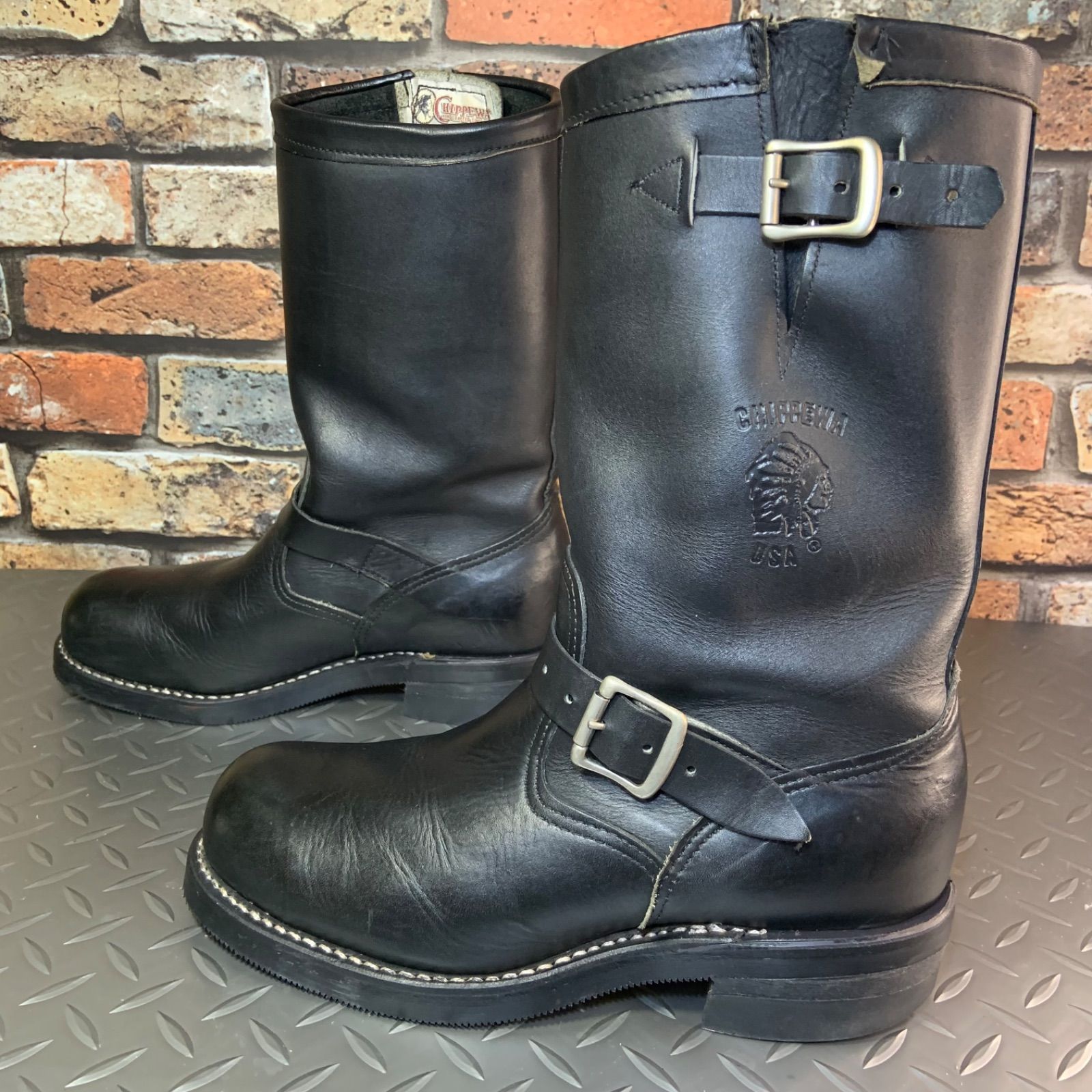 極美品】Chippewa 27863 エンジニアブーツ 7.5 ブラック で*ん様