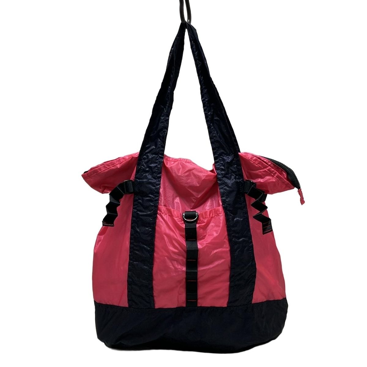 プリーツプリーズ PLEATS PLEASE ショルダーバッグ コーティングキャンバス シルバー バッグ PLEATS PLEASE(プリーツプリーズ) ショルダーバッグ - ピンク×ダーク