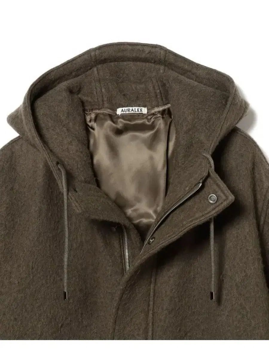 オーラリー 23AW ブラッシュド アルパカ フード パーカ コート