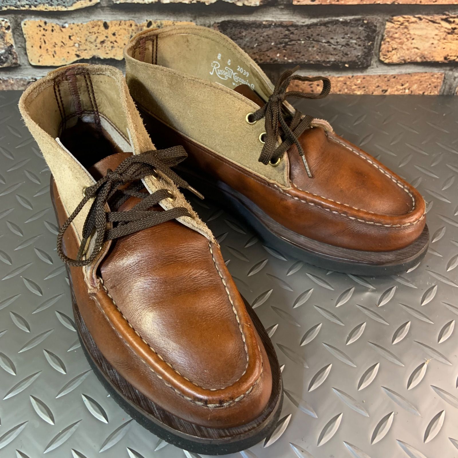 Russell Moccasin Chukka チャッカブーツ US 8 E JP 26㎝ ラッセルモカシン アメリカ製 25 J 23-RUSS