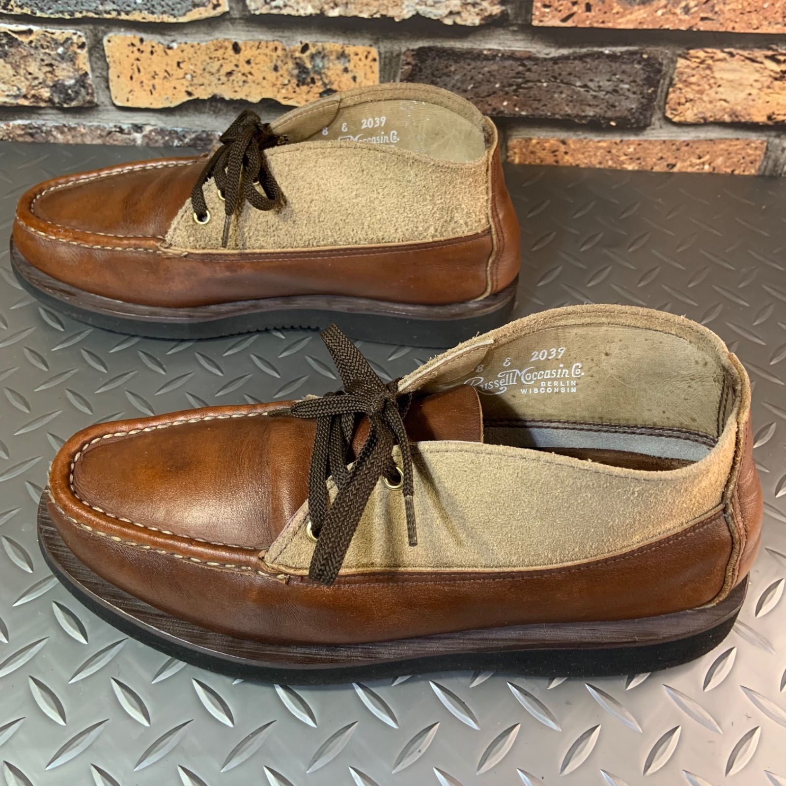  Russell Moccasin Chukka チャッカブーツ US 8 E JP 26㎝ ラッセルモカシン アメリカ製 25 J 23 RUSS チャッカブーツ ブーツ 革靴