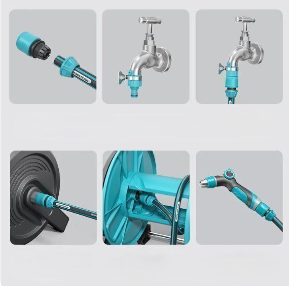 洗車用水圧ガン 花を水やりするための伸縮ホース 家庭用の地面洗浄 増圧スプレ FFCRYSTALESIA_COM