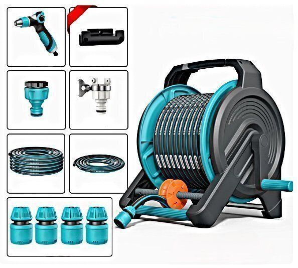 洗車用水圧ガン 花を水やりするための伸縮ホース 家庭用の地面洗浄 増圧スプレ