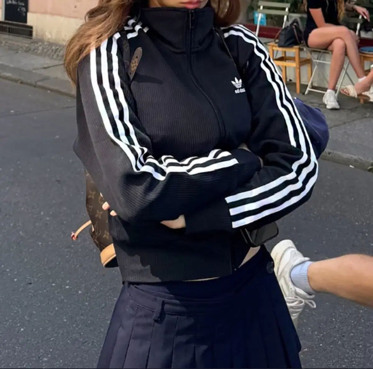 アディダス ニット トラックジャージ S