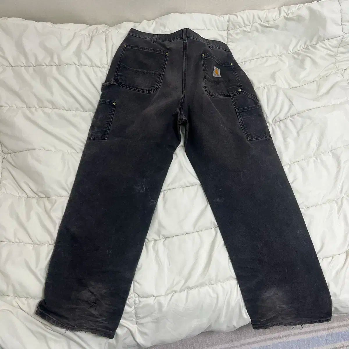 36 x 32 OG USA ヴィンテージ Carhartt カーハート ダブルニー B 01 ブラック グレー