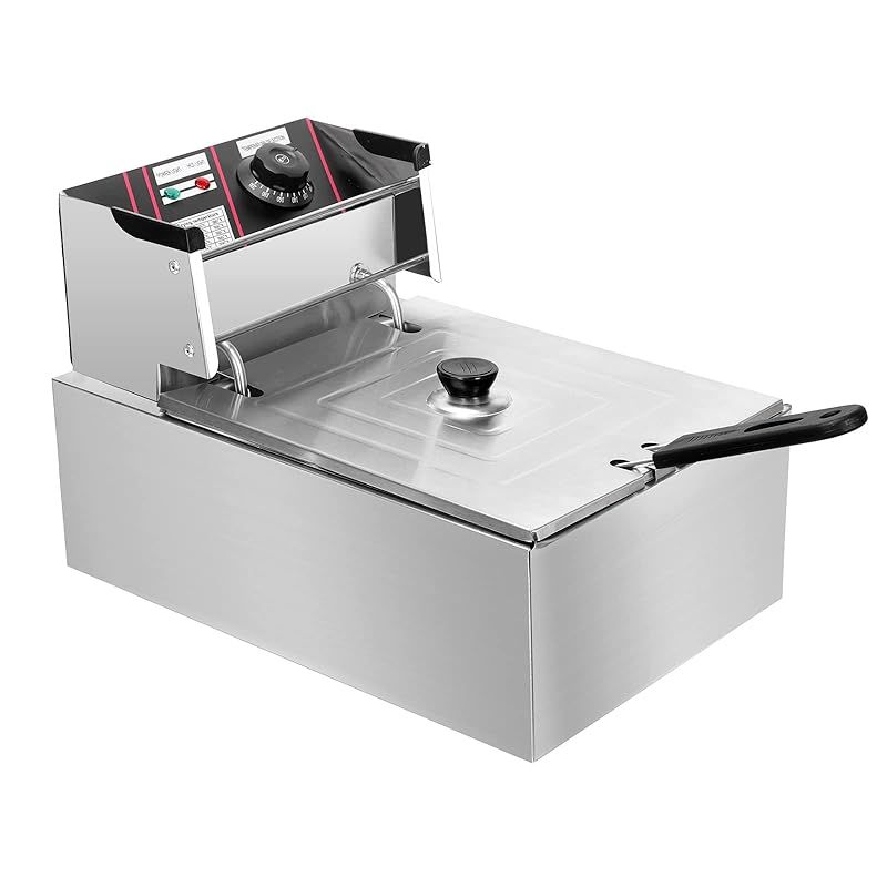 Ozonlife 卓上フライヤー 業務用 家庭用 フライヤー 6Ｌ大容量 ステンレス 電気フライヤー 60-200℃ 揚げ物や天ぷら等に 1