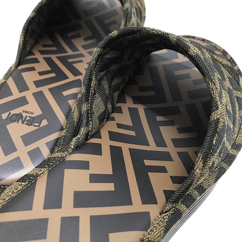 未使用 フェンディ ズッカ レディース サンダル 厚底 シューズ 箱付