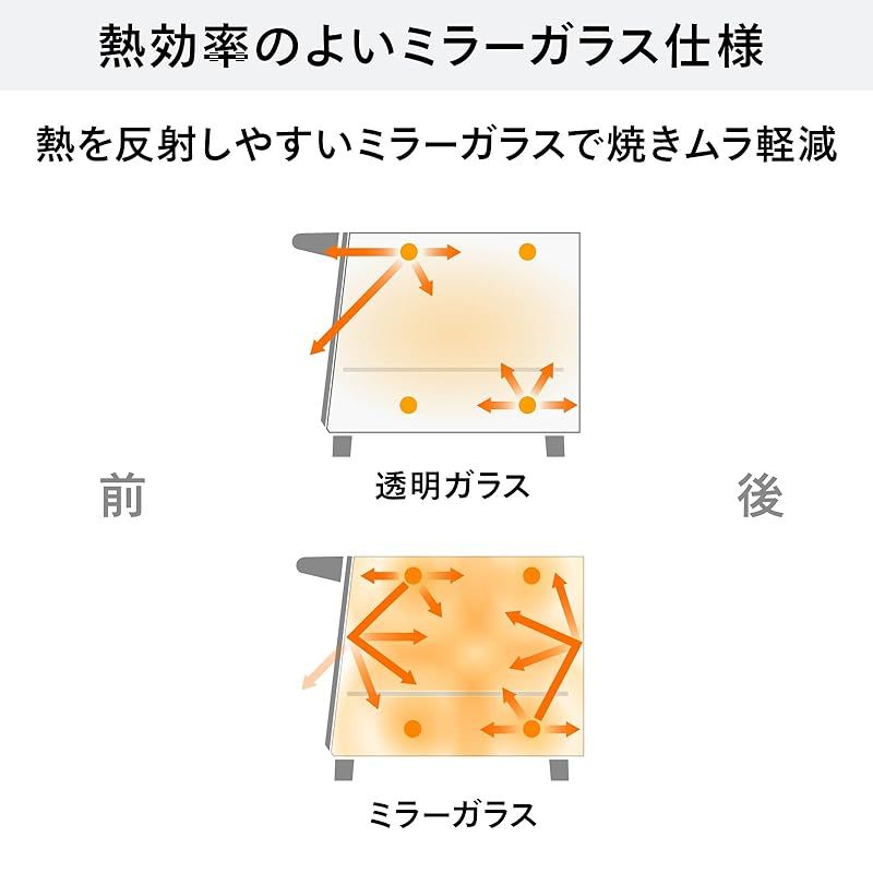  ツインバード トースター オーブントースター 焼き 横幅21 cm 960 W 4段階切替 コンパクト ミラーデザイン 黒 ブラック TS D 037 PB 1 トースター 電子レンジ オーブン