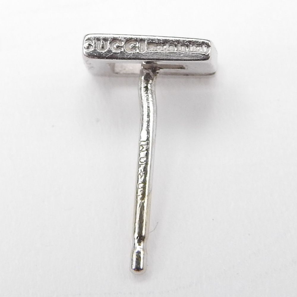 Gucci グッチ Gロゴ ピアス K18WG 750 ホワイトゴールド スタッズ