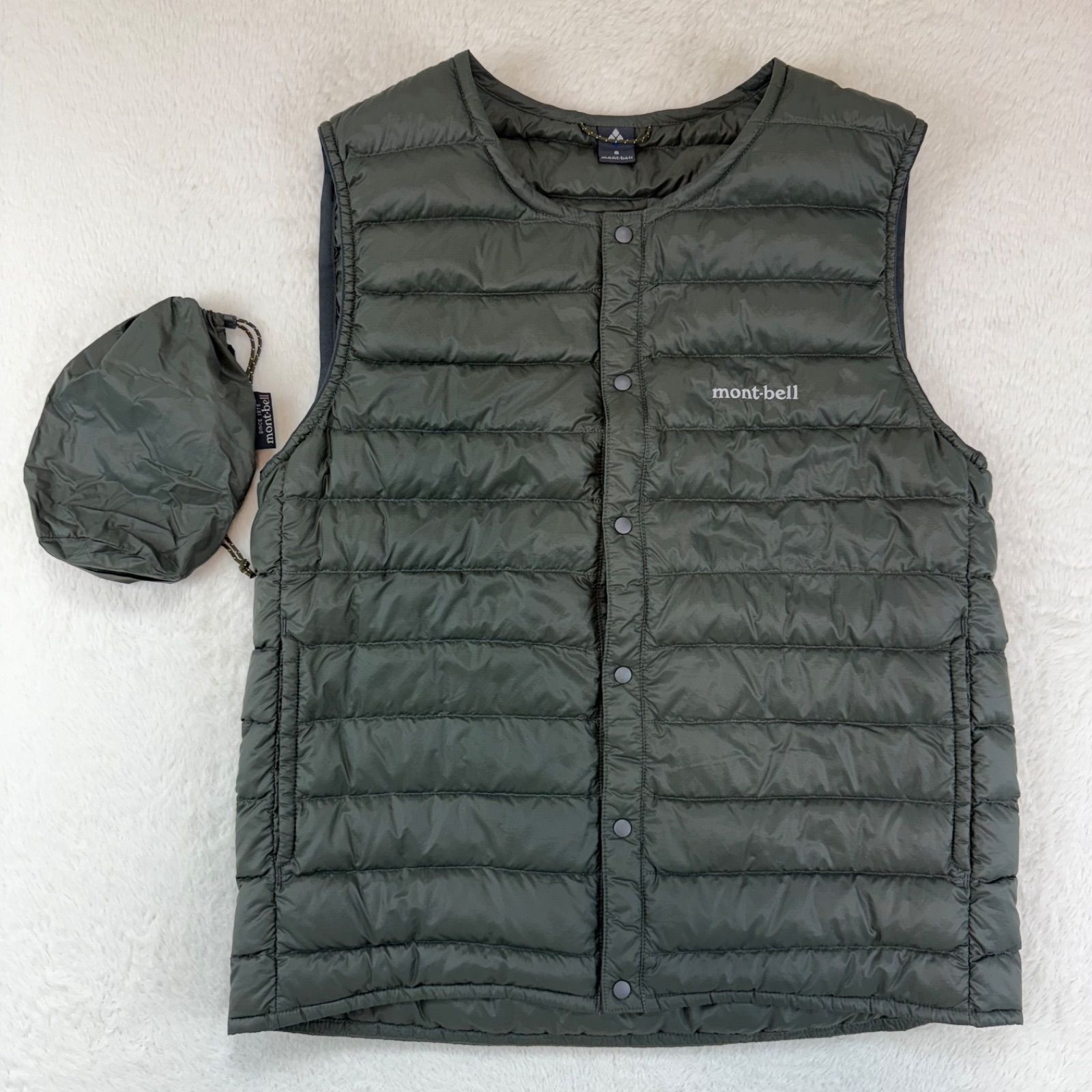mont-bel モンベル ダウンベスト カーキ ダークグリーン スペリオ