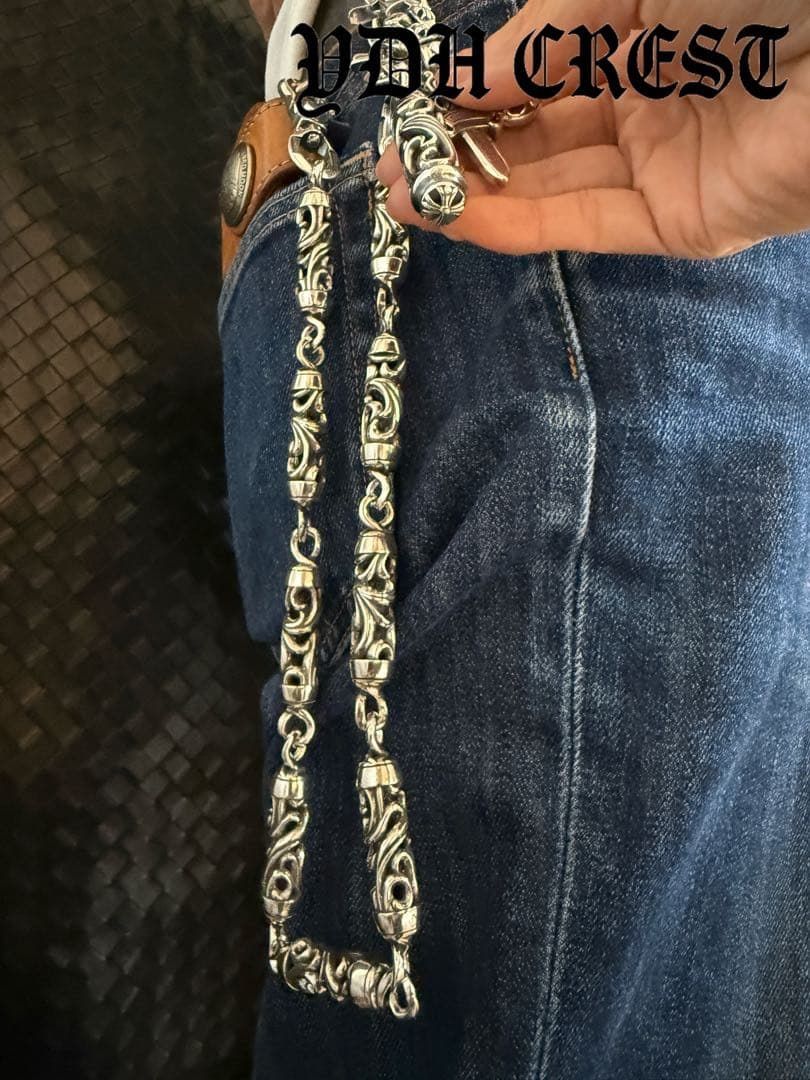 ☆ZKKWCN ウォレットチェーン 重厚クロスチームウォレットチェーン