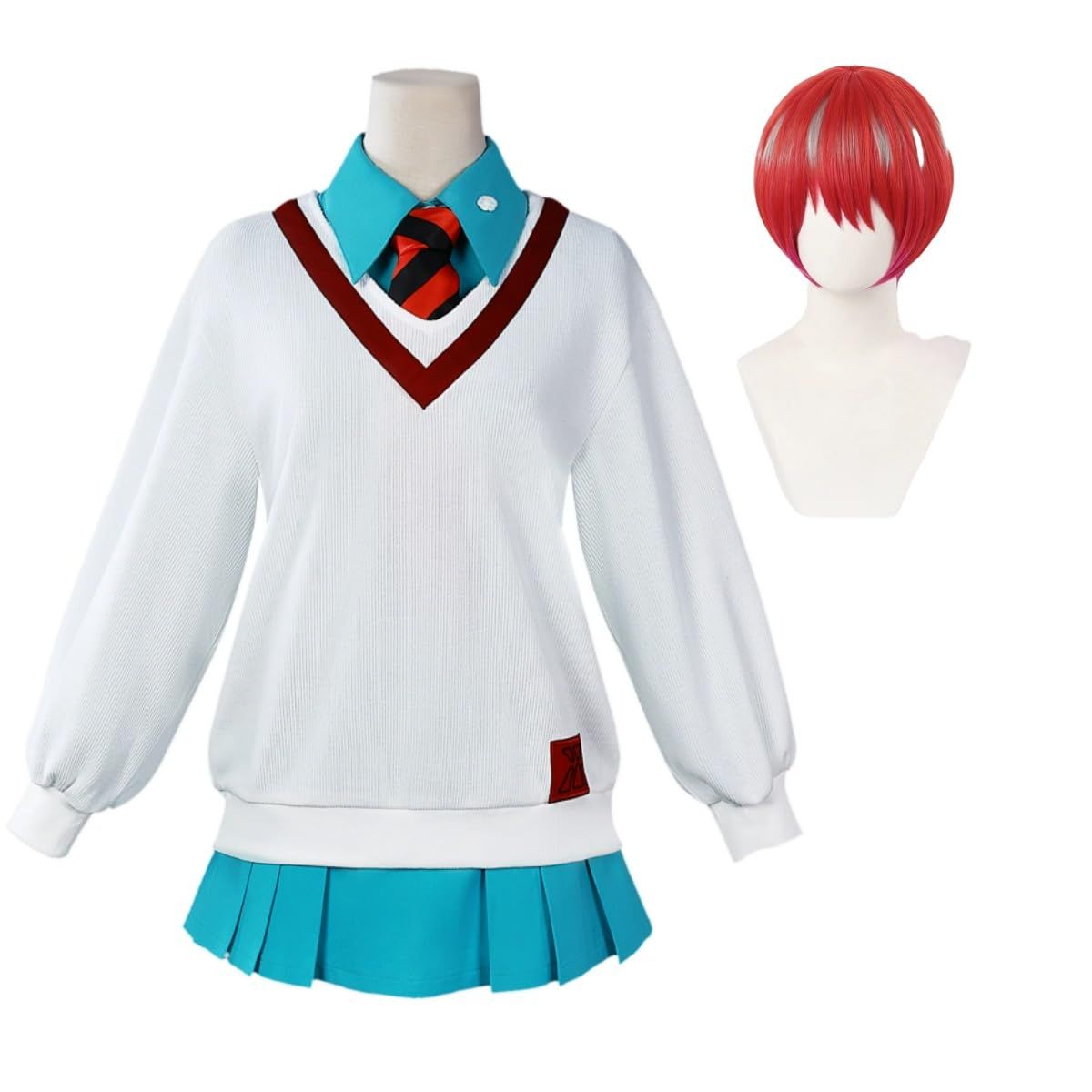 ZOMOZO ウィッグ付き アマテ ユズリハ マチュ コスプレ ニャアン コスチューム服 仮装 ハロウィン クリスマス コスチューム Cosplay アニメ 祭り 学園祭 文化祭 漫遊展