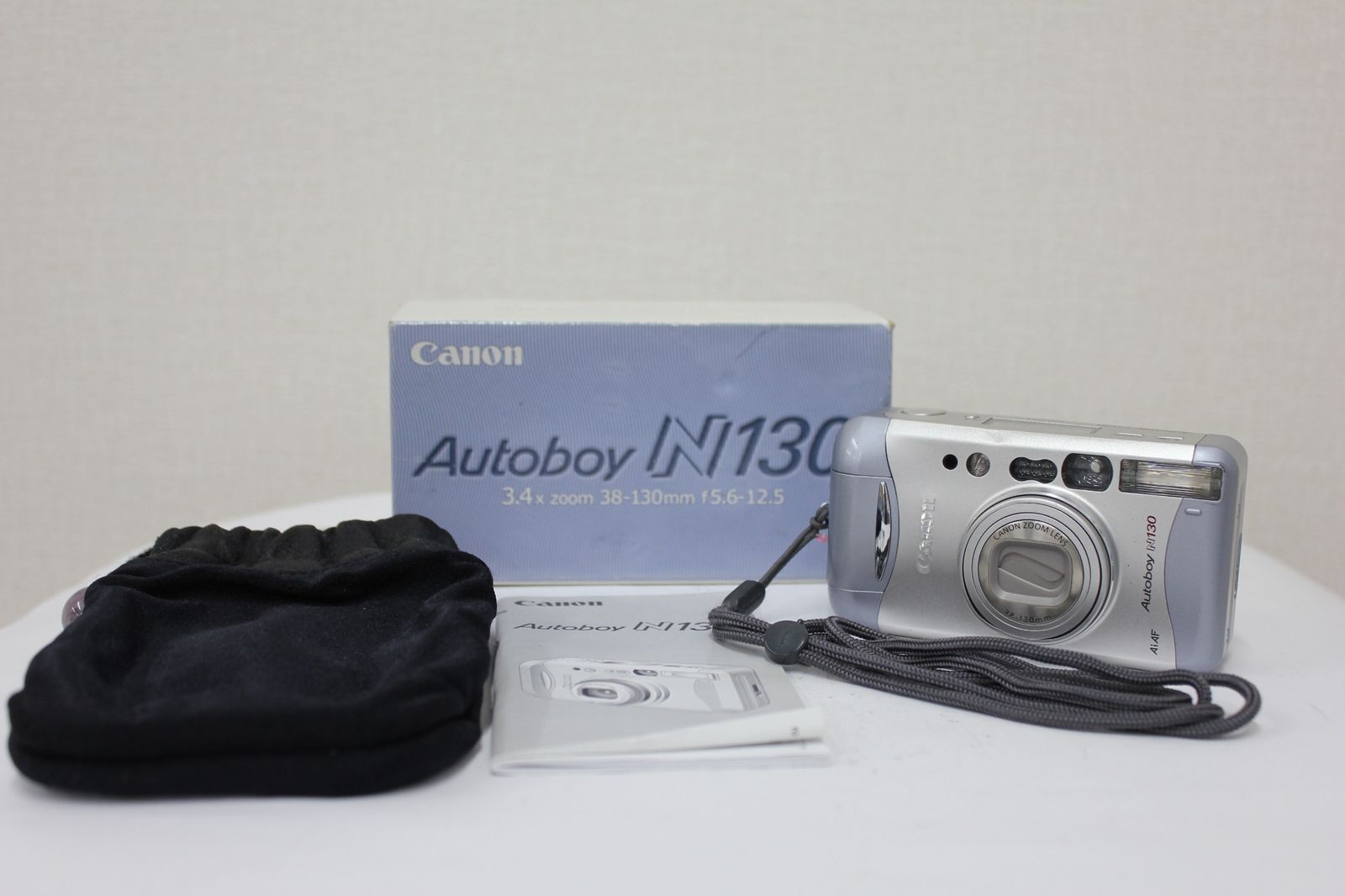 返品保証 元 き キャノン Canon Autoboy N130 38-130mm ソフトケース 説明書付き コンパクトカメラ e3381