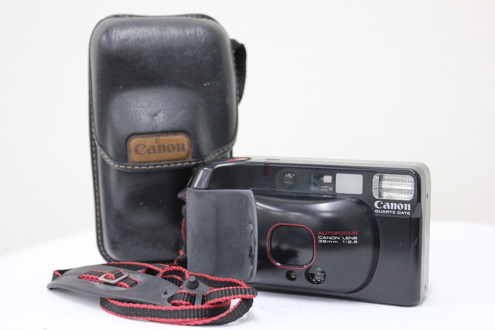 返品保証 キャノン Canon Autoboy 3 QUARTZ DATE 38MM F2.8 ケース付き コンパクトカメラ e3383