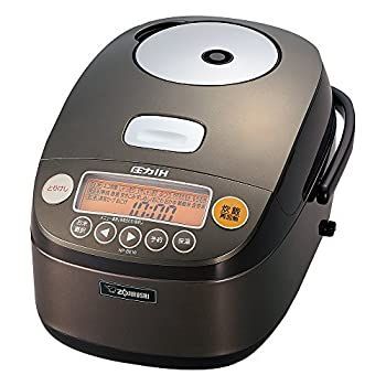 【】「非常に良い」象印 炊飯器 圧力IH式 鉄器コートプラチナ厚釜 5.5合 ダークブラウン NP-BE10-TD