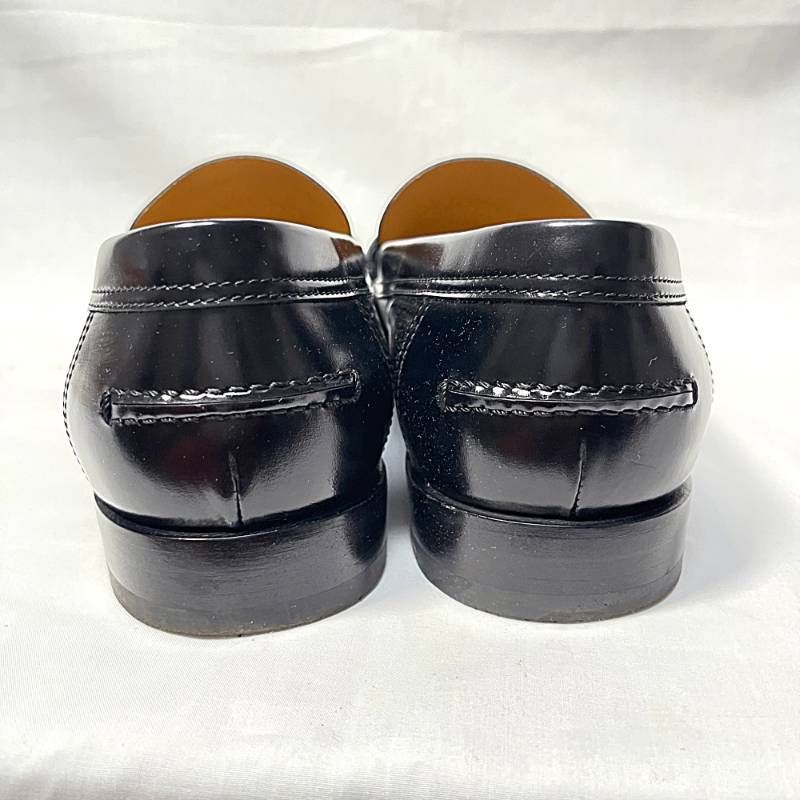  HERMES エルメス ケネディ 42 26.5 cm相当 メンズローファー モカシン ブラック 黒 TJ 8 ローファー ブーツ 革靴