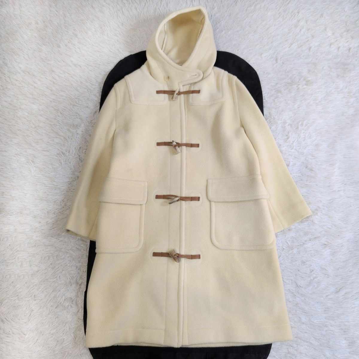 人気 ️ OLD ENGLAND オールドイングランド 英国製 ダッフルコート フード フーディ イギリス ウール サイズ8