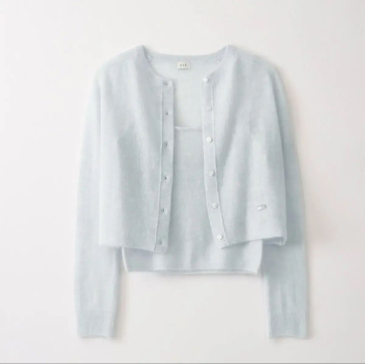 シエ ミール ウール ブレンド カーディガン セット S