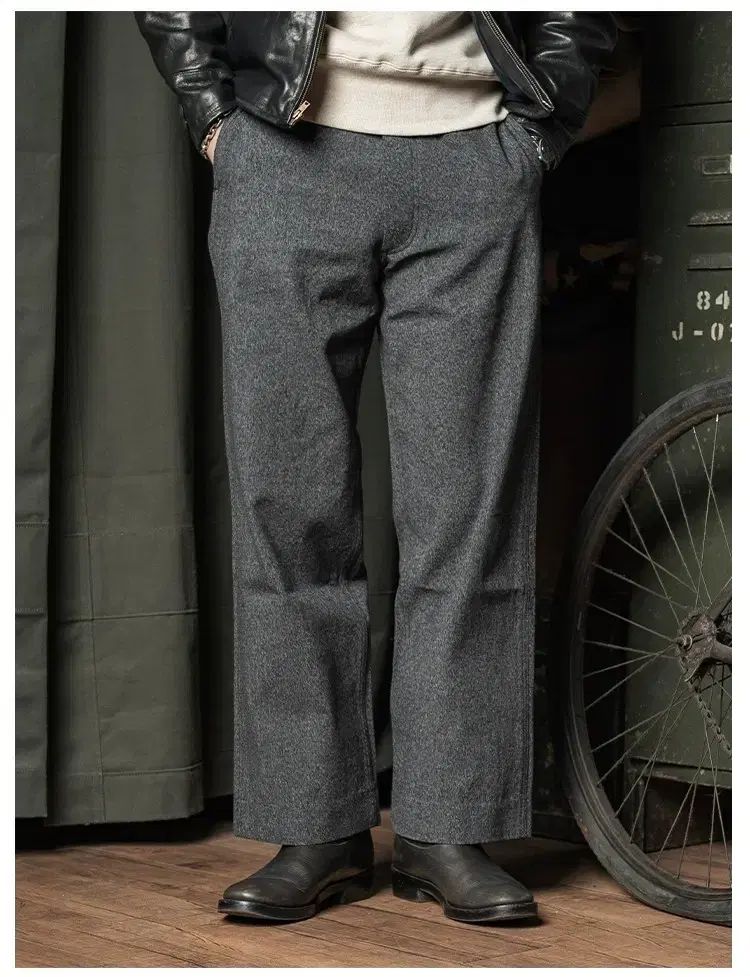 BRONSON コバルト ソルトアンドペッパー スラックス 34