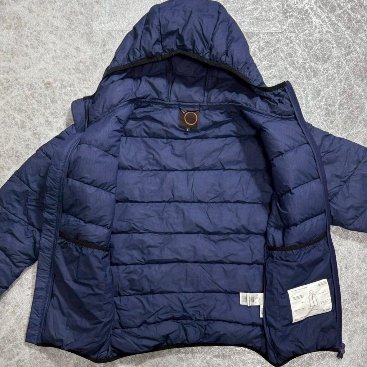 ASPESI アスペジ フード付き ダウンジャケット ネイビー L 軽量モデル
