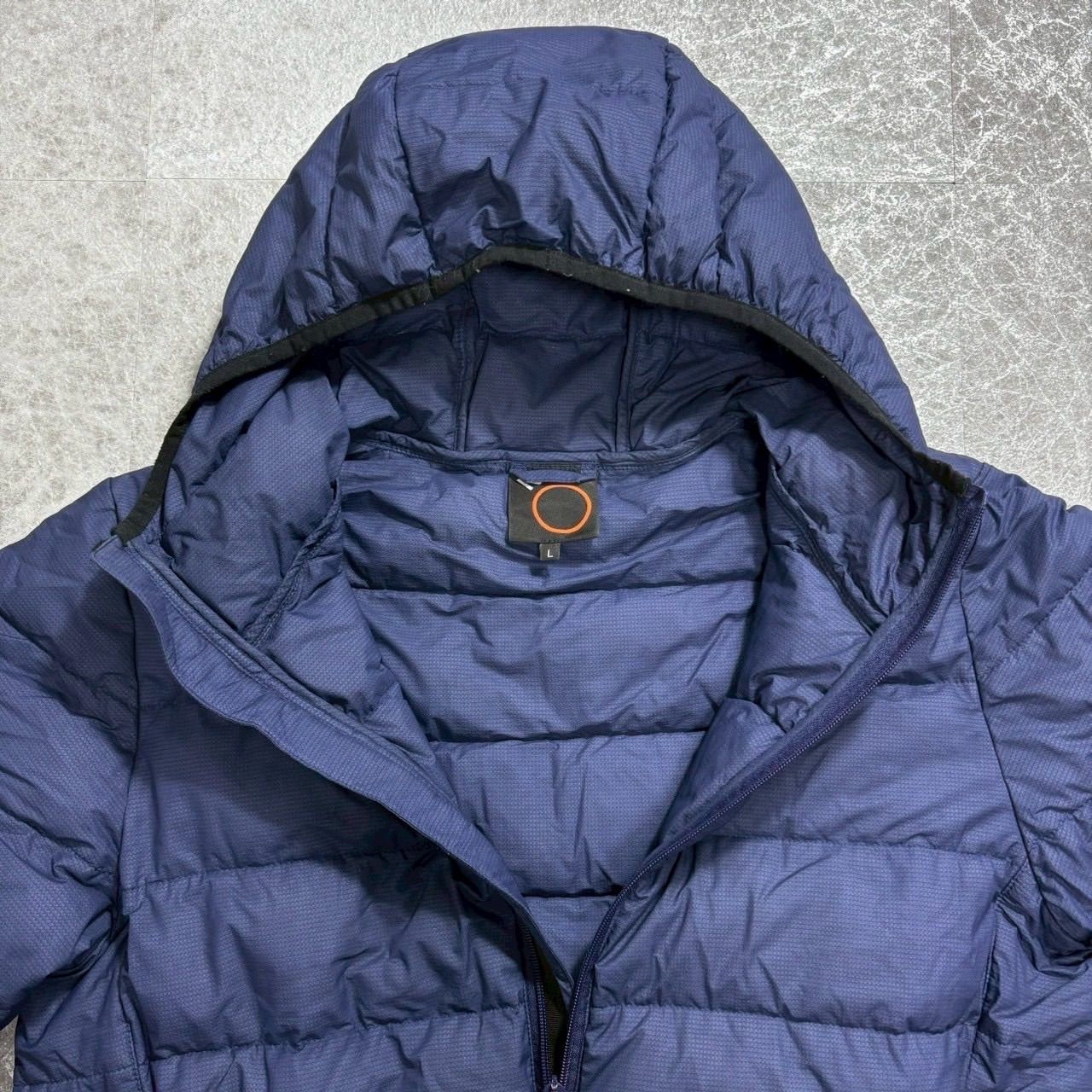 ASPESI アスペジ フード付き ダウンジャケット ネイビー L 軽量モデル