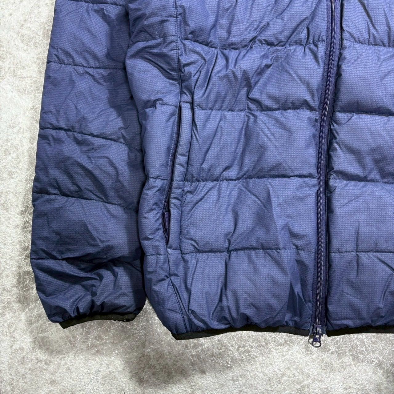 【美品】アスペジ ダウンジャケット ネイビー ASPESI アスペジ フード付き ダウンジャケット ネイビー L 軽量モデル