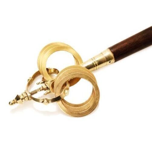 稀少 高品質◆ 上品◆真言宗一面器 真鍮杖 仏教 仏具 28cm 密教法具仏教用品