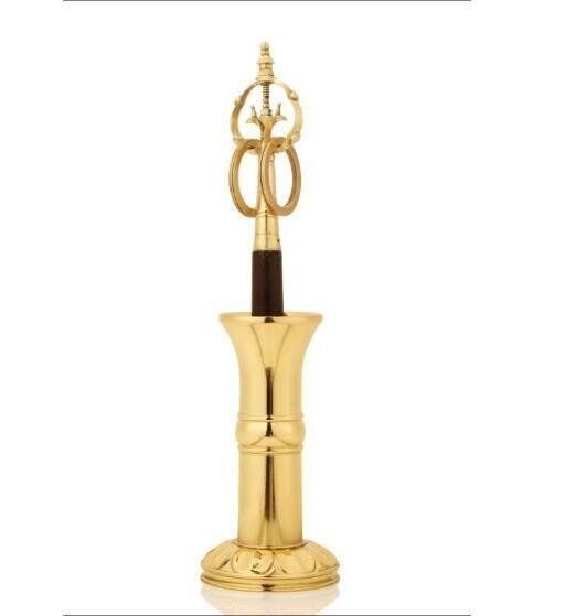 稀少 高品質◆ 上品◆真言宗一面器 真鍮杖 仏教 仏具 28cm 密教法具仏教用品