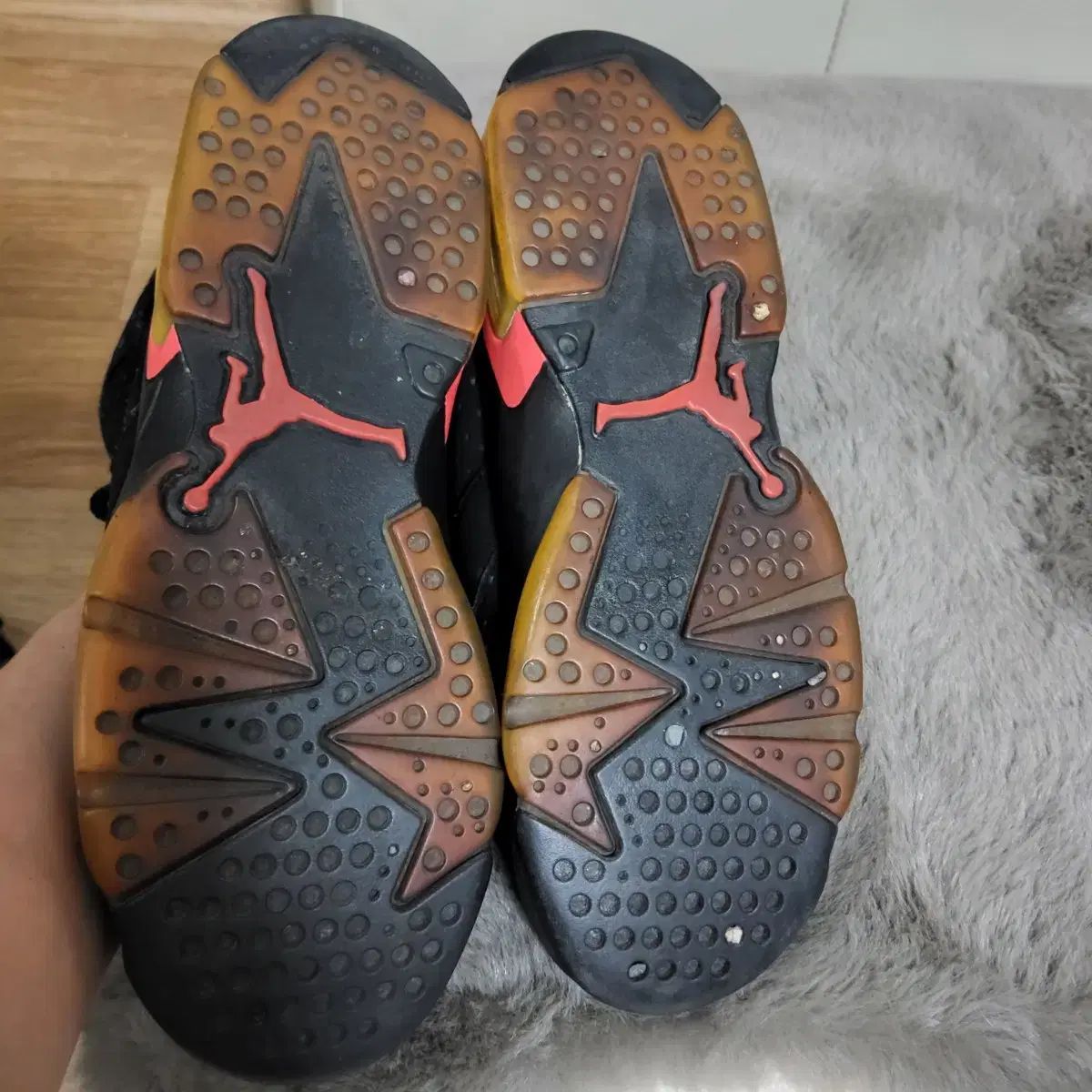 ナイキ エアジョーダン 6 ブラック インフラレッド 235 ジャージ 高校バスケットボール