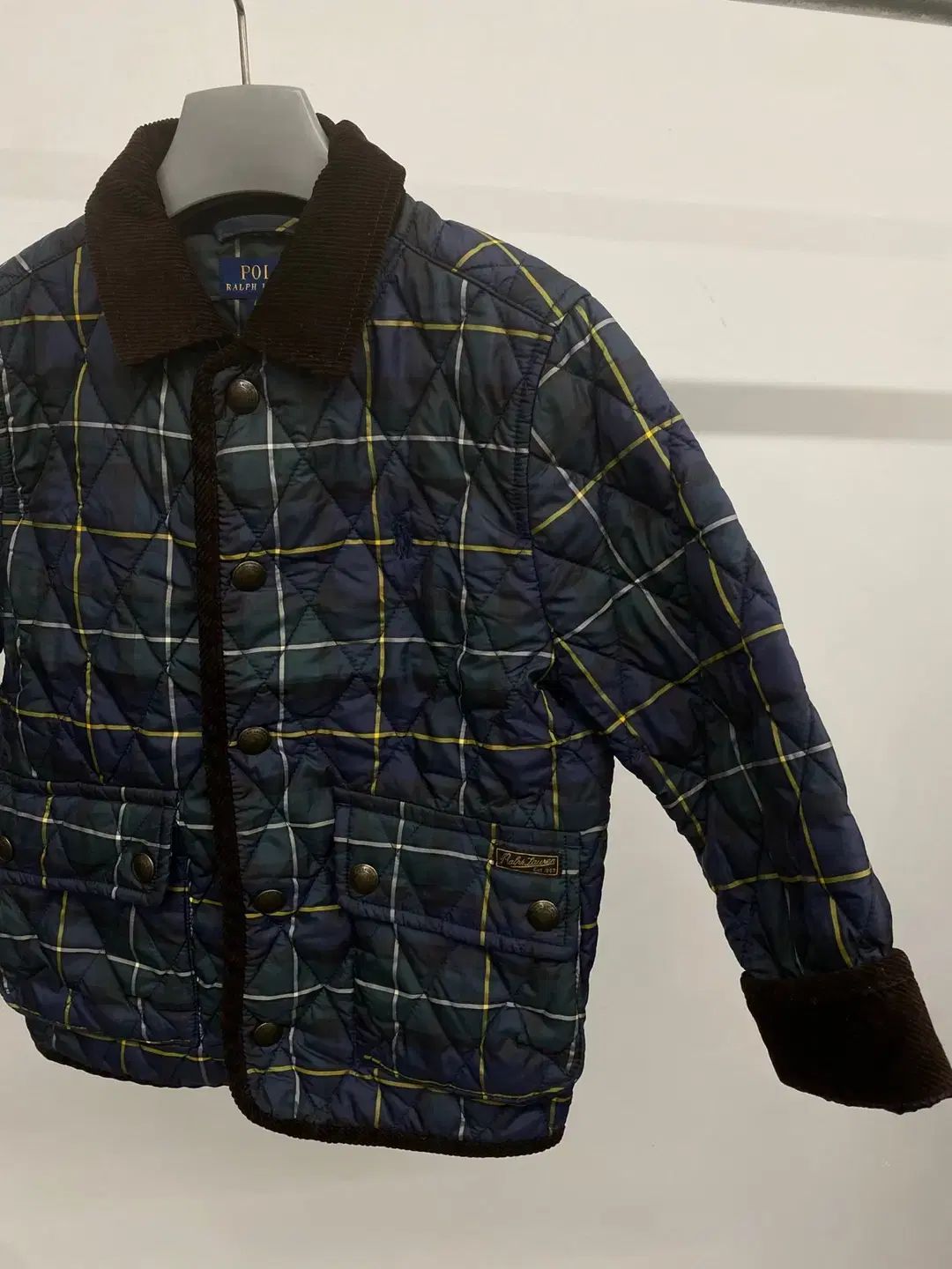 4 T ポロラルフローレン キッズ BOYS ブラックウォッチ タータンチェック キルティング ジャケット