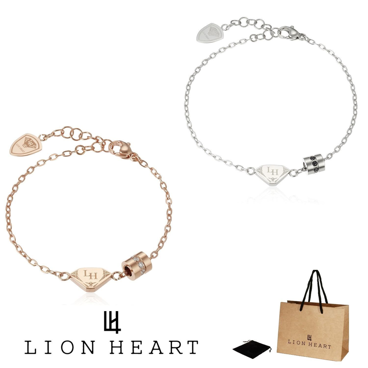 ブレスレット ペア ライオンハート LION HEART ２本セット 04B125 04B125SM 04B125SL ペアライン メンズ レディース サージカル ステンレス ブレスレット 男性 女性 ギフト プレゼント おすすめ 誕生日 お祝い