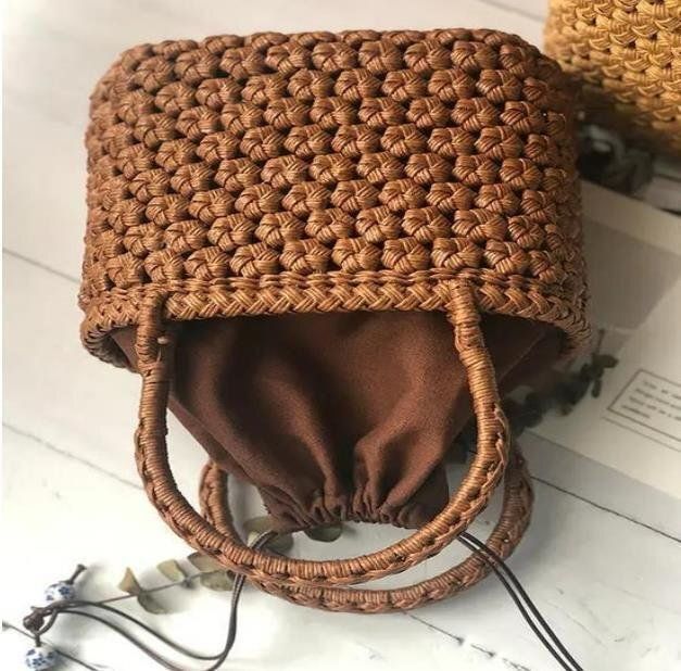 【 大人気】 上質 職人手作り つる編み かごバッグ 手編み 籠バッグ バスケット籐かご