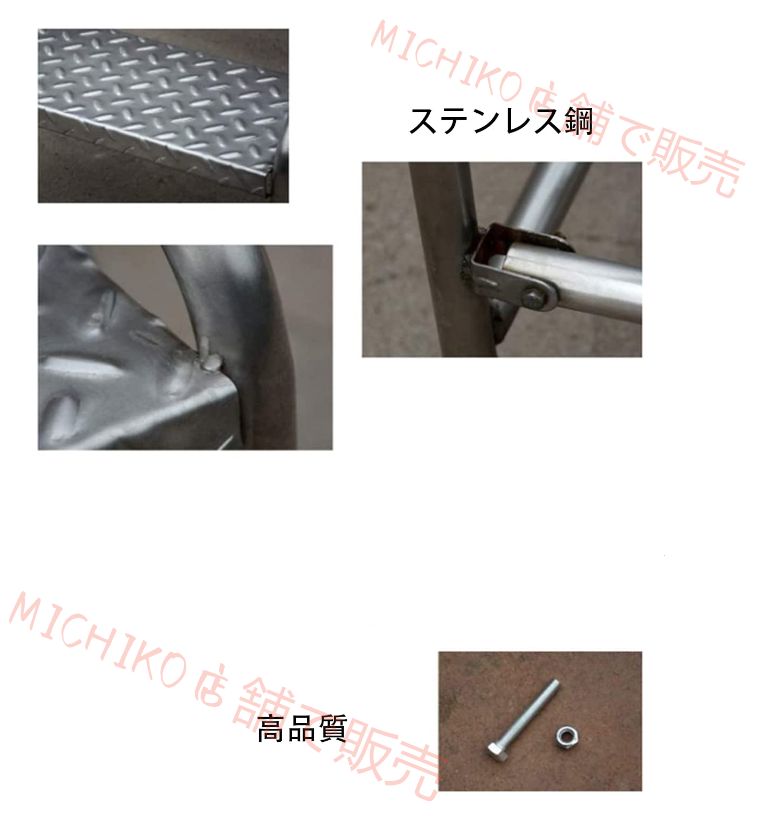 産業用折りたたみ式ステンレス鋼踏み台 家庭用階段 ステンレススチール踏台 2 3 4 5段はしご 滑り止め ポータブル 大人 子供兼用 耐荷重150kg 5階 HRDEVELOPMENT_JP